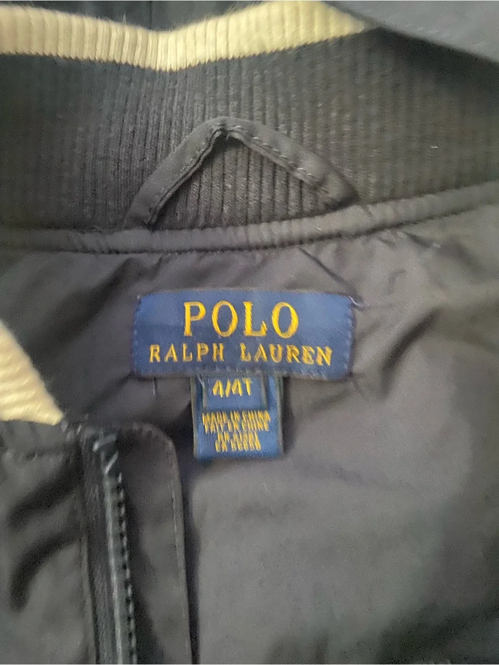 Ralph Lauren Kids Navy Hooded Jacket with Red Pony